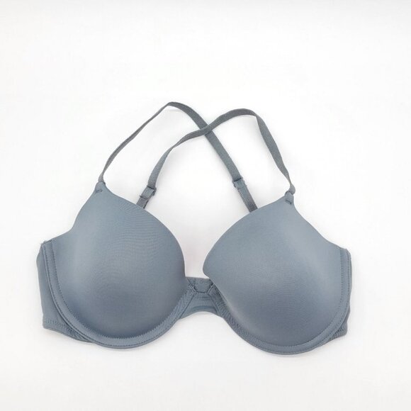 PINK Victorias Secret Wear Everywhere Demi Bra Size 32D Demi Buste Bra Gray - Picture 7 of 11